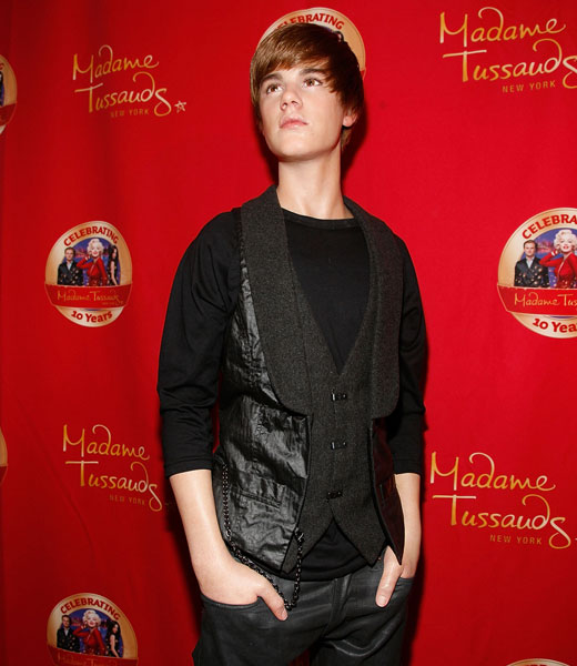 justin bieber wax model. justin bieber wax, justin