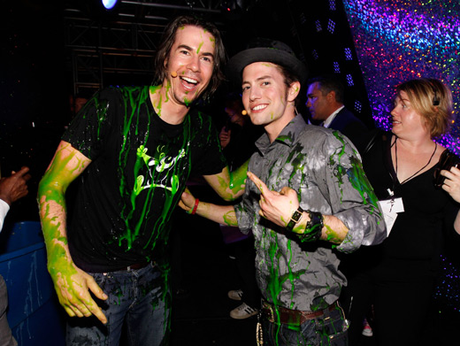 Jerry Trainor & Jackson Rathbone|iCarly kook Jerry Trainor mixes it up with slime-soaked Twilight bloodsucker Jackson Rathbone.