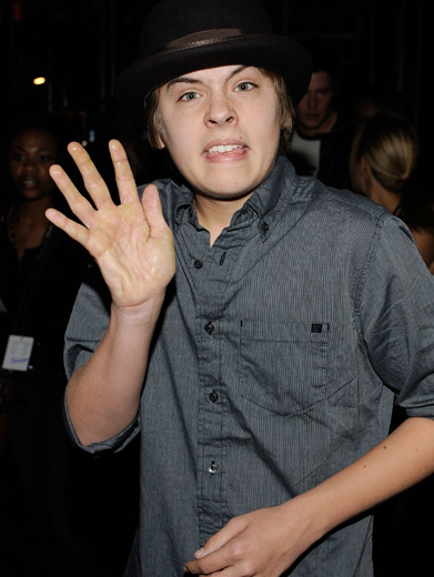 Dylan Sprouse|Going by his expression, this photo was snapped before Dylan Sprouse beat his bro in the Fave TV Actor category.
