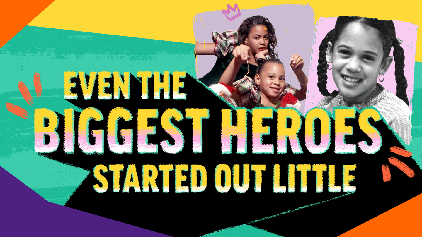 Title: Even the Biggest Heroes Started Out Little. Childhood photos of future world leaders and celebrities.