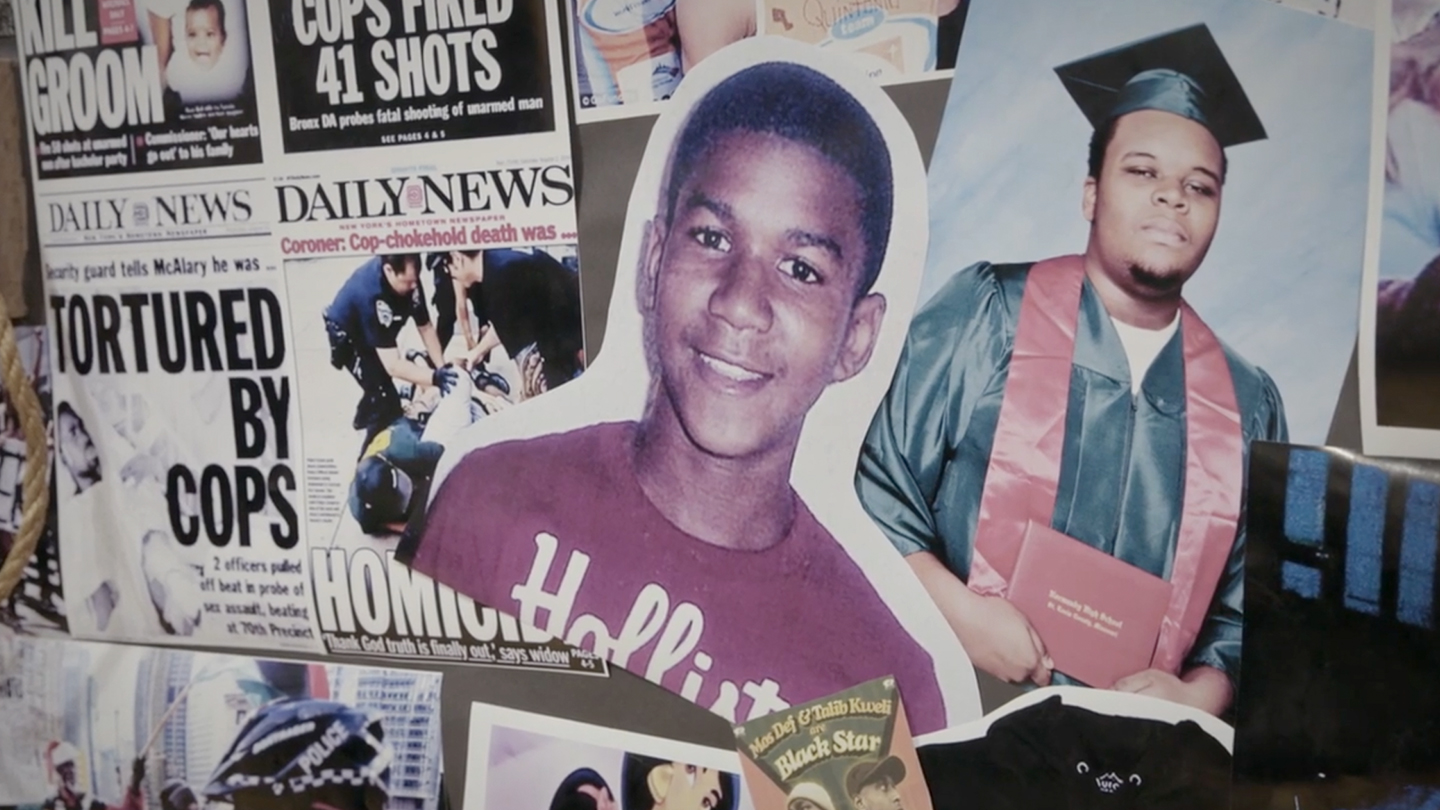 HBCU Video Thumbnail, includes images of Trayvonne Martin and Michael Brown