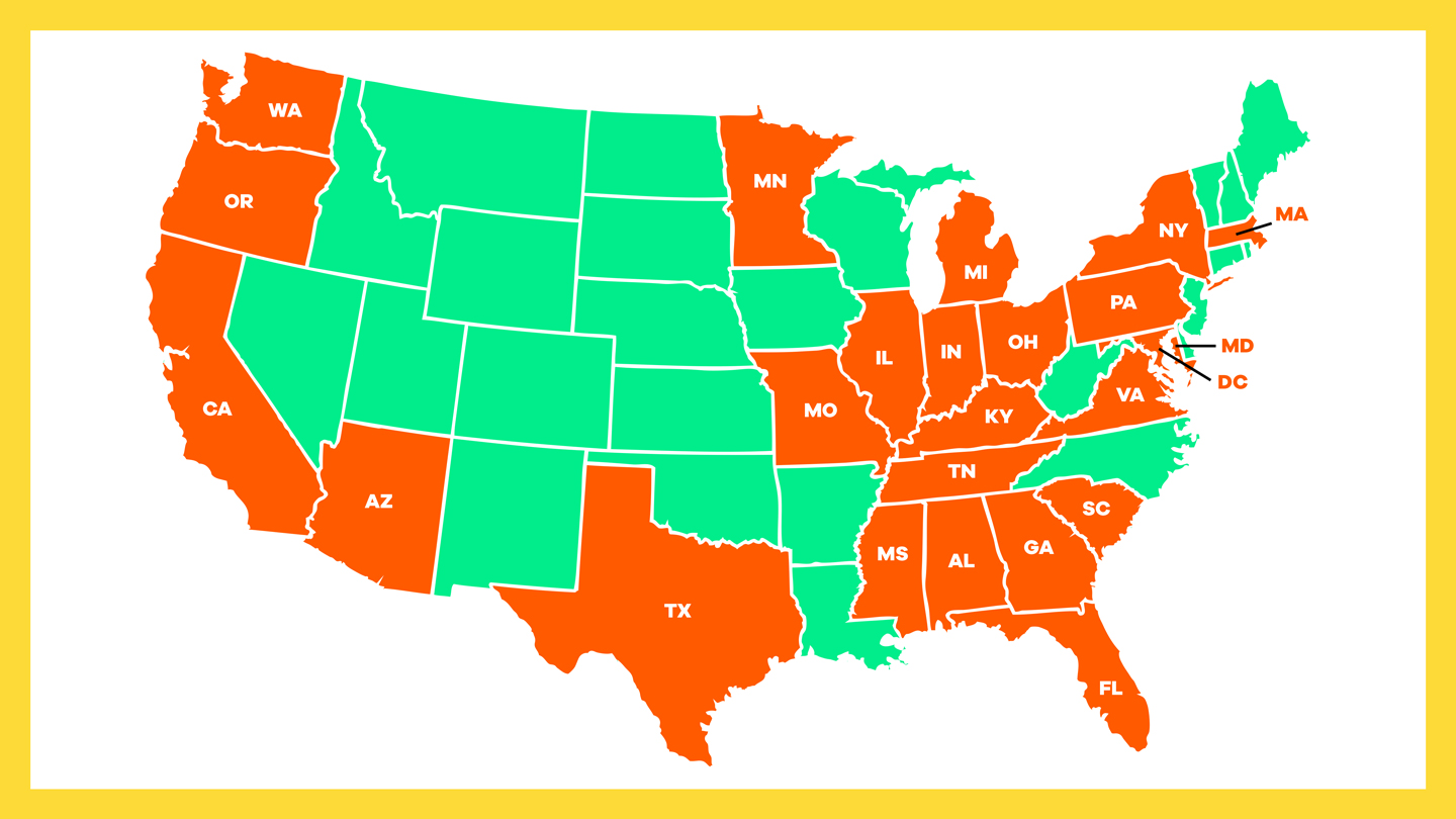 A U.S. map of Nick's school partnership program! Thumbnail.