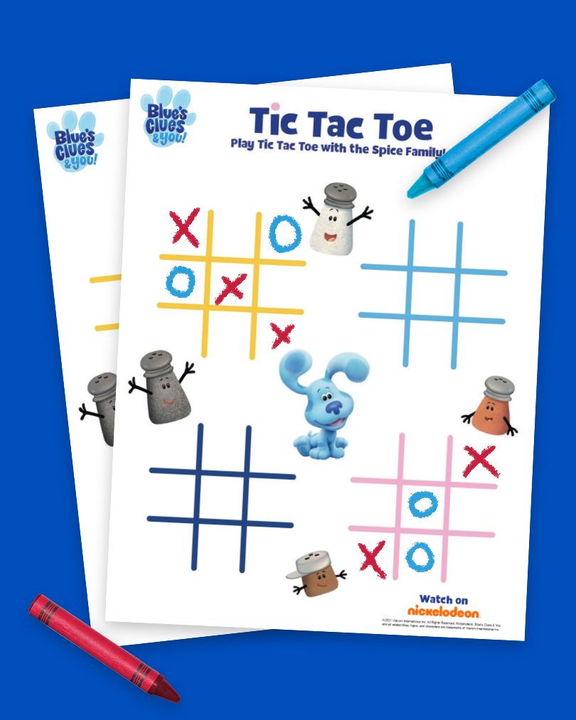 Thumbnail of Tic Tac Toe with Blue, Mr. Salt, Mrs Pepper, Paprika, Cinnamon from Blue's Clues & You