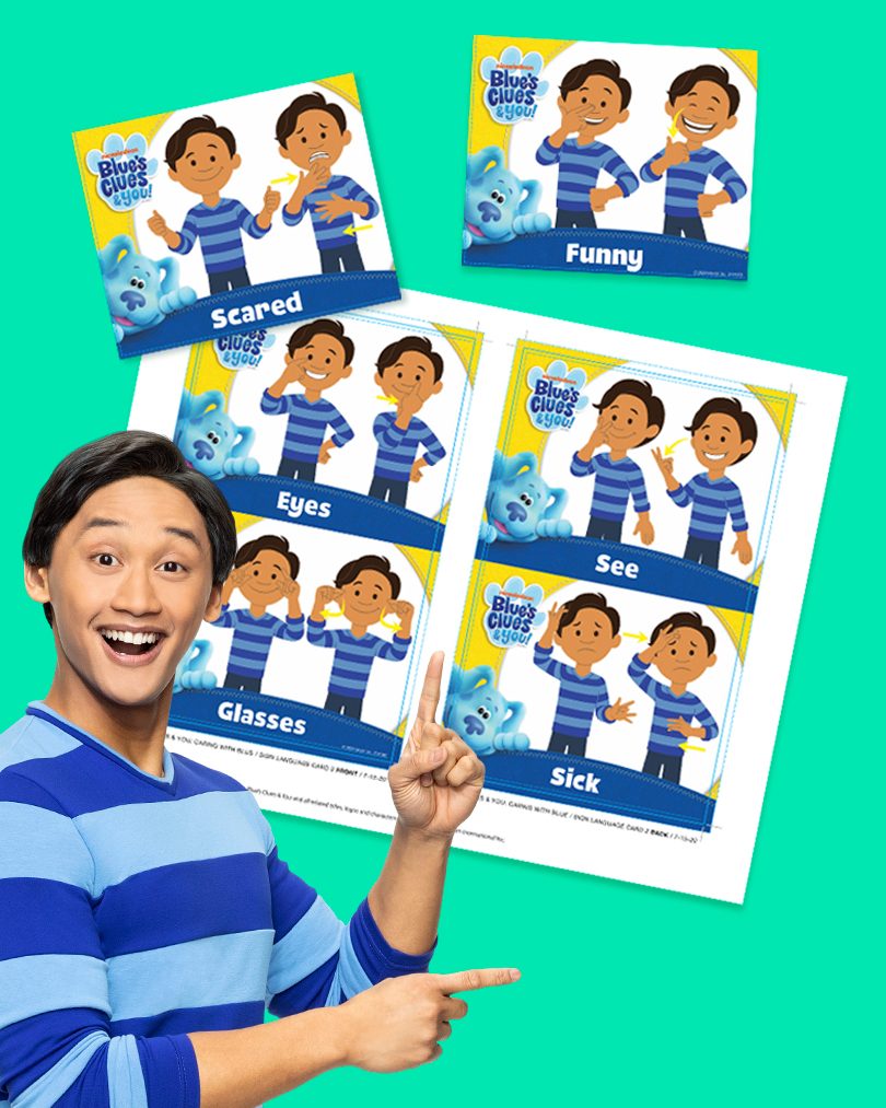 Thumbnail of Josh from Blue's Clues & You with activity sheets