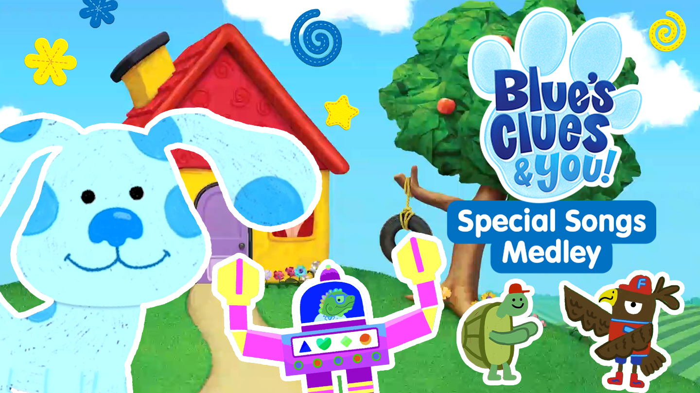 Thumbnail with Blue and Friends titled Blue's Clues & You Special Songs Medley