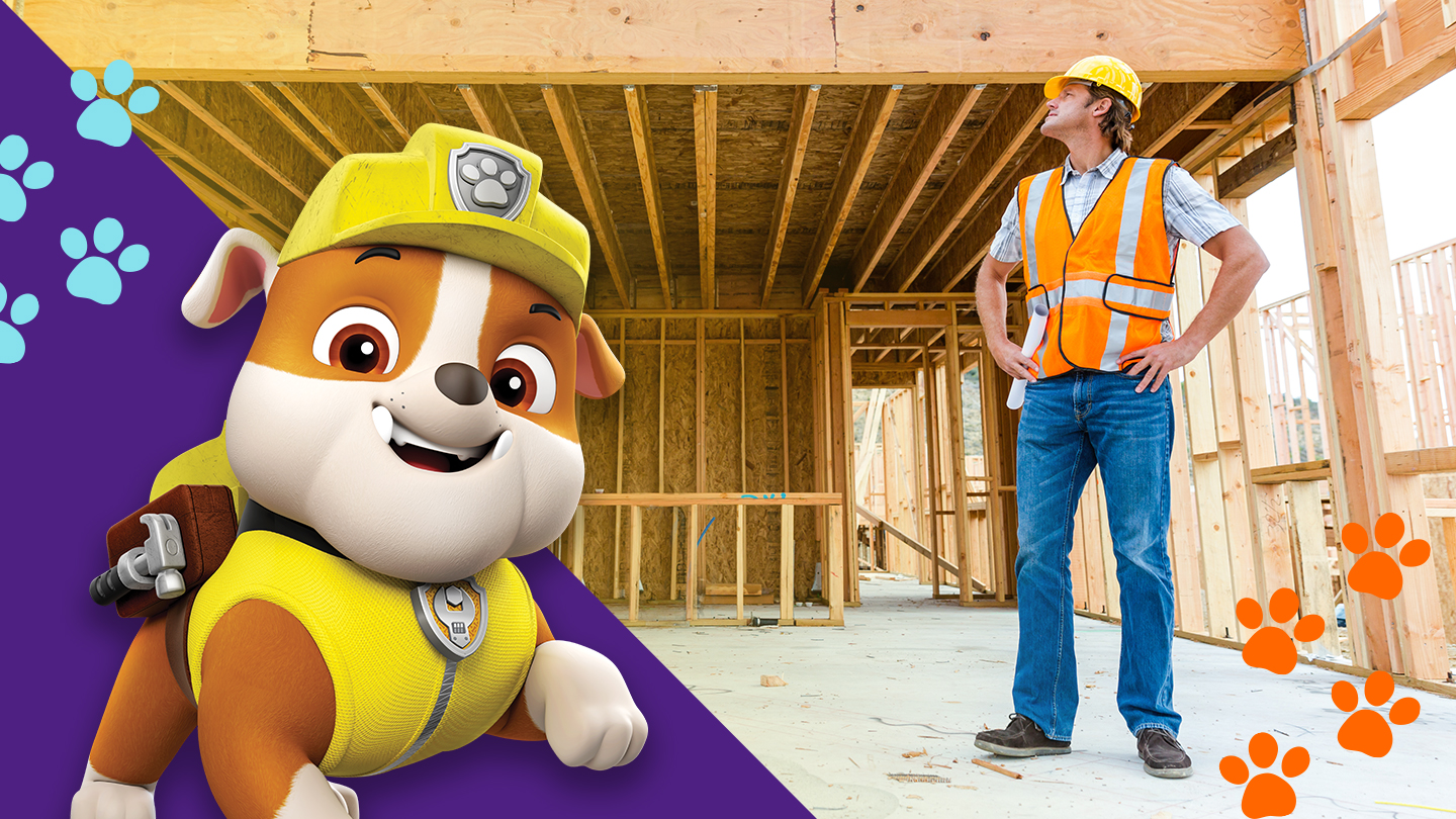 rubble and construction worker in construction site image thumbnail