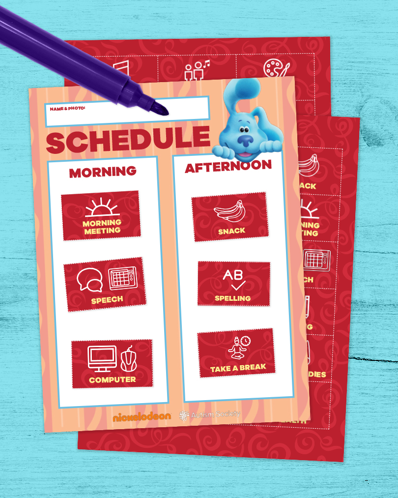 Blue's clues & You! and autism society school schedule thumbnail