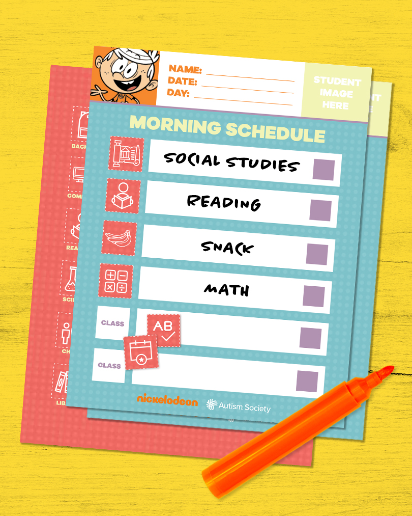 Lincoln Loud and autism society school schedule thumbnail