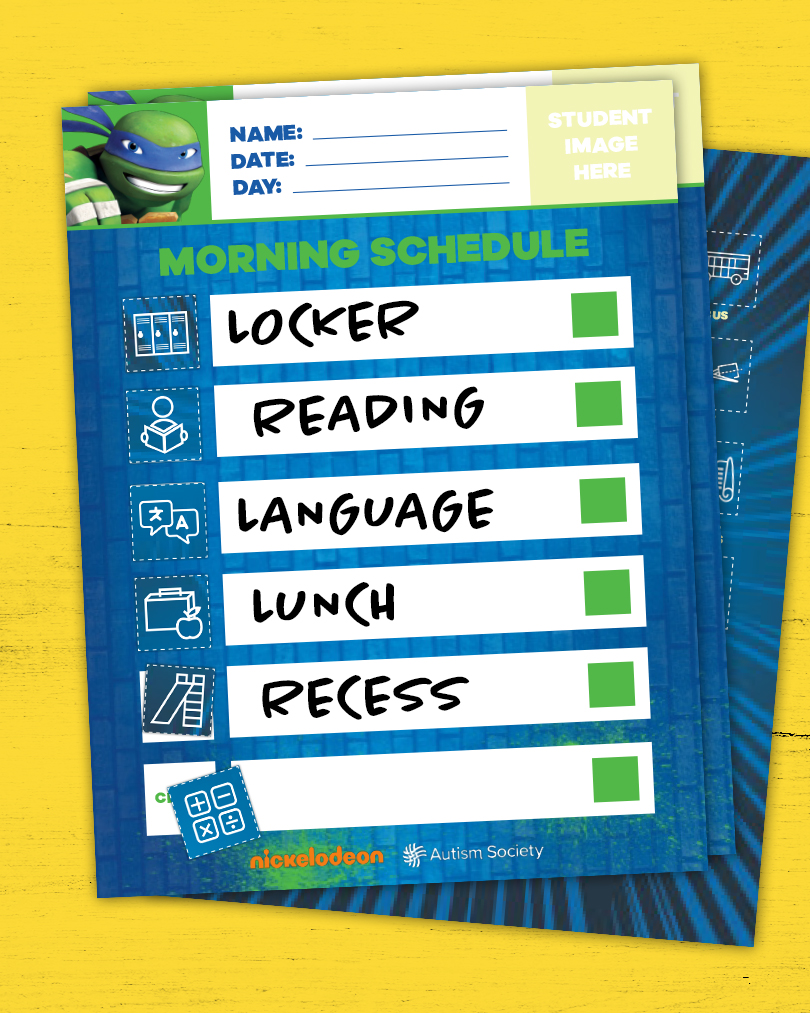 TMNT and Autism society school schedule thumbnail